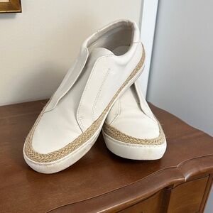 Lightly Worn Women's White Slip-On Sneakers